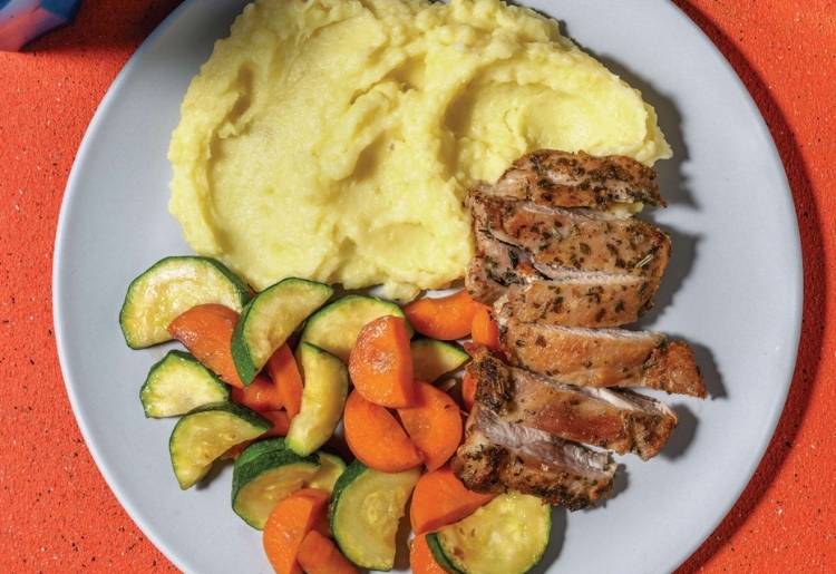 Lemon & Thyme Chicken with Mash & Veggies